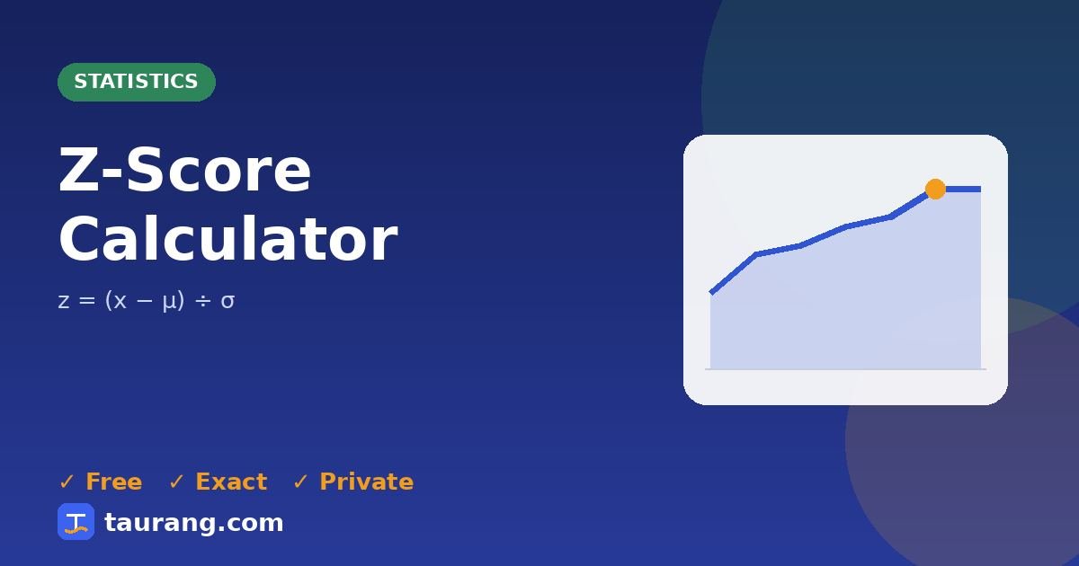 Z-Score Calculator – free online statistics tool illustration